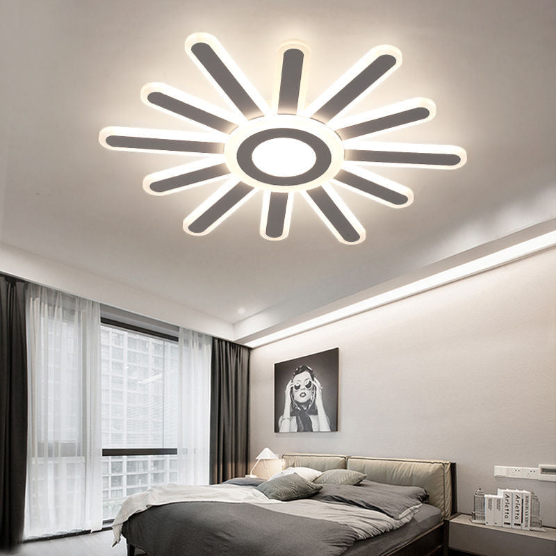 Contemporary Acrylic Led Ceiling Lamp In White For Study Room Hallway / 23.5 Warm