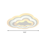 Stylish Cloud Led Ceiling Light For Kindergarten Porch - Simple & Elegant Design