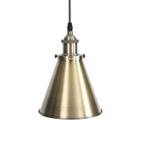 Industrial Rust/Copper/Brass Horn Pendant Light - 1-Light Bedside Pendulum Lighting
