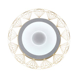 Led Round Ceiling Light With Diamond Wire - Modern Acrylic Lamp White Ideal For Kindergarten Beige /