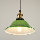 Vintage Brass Green Glass Carillon Pendant Light Fixture - 1-Light Suspension For Guest Room 8/10