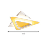 Modern Geometric Flush Nordic Metal & Acrylic Integrated Led Ceiling Light