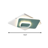 Modern Geometric Flush Nordic Metal & Acrylic Integrated Led Ceiling Light
