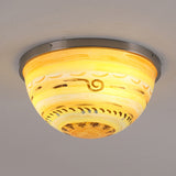 Contemporary Bedroom Flush Mount Ceiling Light Satin Nickel / C