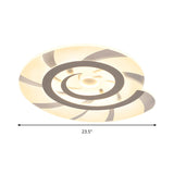 White Acrylic Snail Shell Led Ceiling Light - Perfect For Kids Bedroom!