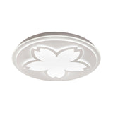 Modern White Acrylic Led Ceiling Light With Circular Petal Design For Kitchen