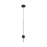 Sleek Sword-Shape Led Hanging Lamp Kit: Simplicity Acrylic | Black/White Warm/White/3 Color Light