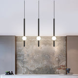 Sword-Shaped Led Hanging Lamp Kit - Modern Acrylic Black/White Suspension Light In Warm/White/3