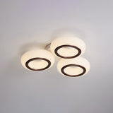 Modern Acrylic Doughnut Ceiling Flush Light With White Led - 3/6-Head Mount Fixture