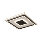 Modern Black Led Flush-Mount Ceiling Lamp With Acrylic Shade - Living Room Light White/3 Color