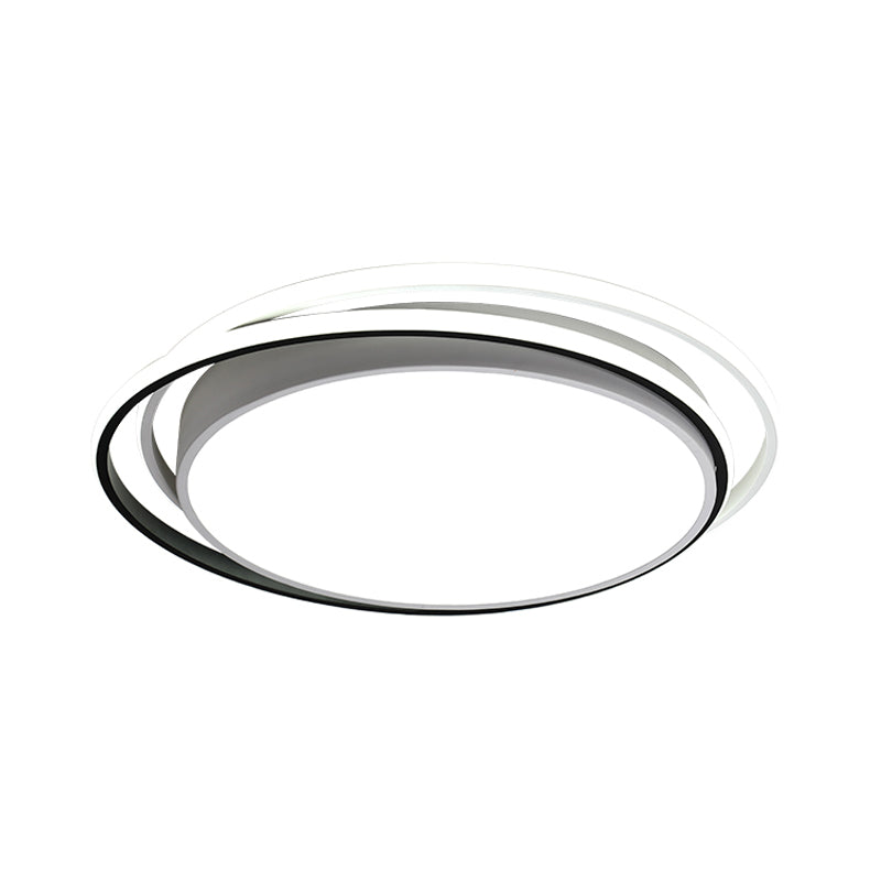 15’/19’ Extra-Thin Round Flush Mounted Led Ceiling Lamp - Minimalistic Acrylic Design In