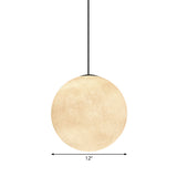 Romantic Modern White Glass Pendulum Light - 1-Light Ceiling Hang Lamp 10/12/16 Wide