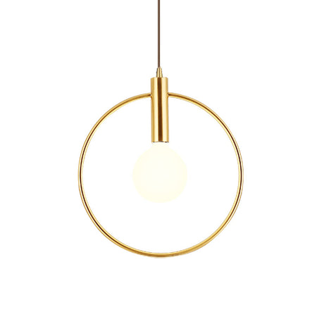 Unique Gold Suspension Pendant With Clear Glass For Restaurants - Postmodern Design