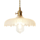 Post-Modern Gold Hanging Lamp Kit With Glass Shade - Drop Pendant Design