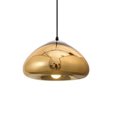 Modern 7/12 Doublewalled Glass Pendant Light - Silver/Gold/Bronze 1 Bulb Black Ceiling Suspension