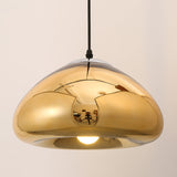 Modern 7/12 Doublewalled Glass Pendant Light - Silver/Gold/Bronze 1 Bulb Black Ceiling Suspension