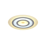 White Led Flush Ceiling Light With Simple Acrylic Style Ideal For Living Rooms