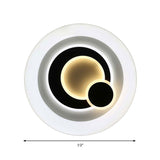 Modern White Led Ceiling Light Stylish Acrylic Lamp For Kitchen Hallway