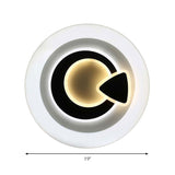 Modern White Led Ceiling Light Stylish Acrylic Lamp For Kitchen Hallway