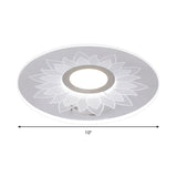 Kids Cartoon Led White Ceiling Lamp With Acrylic Flower Design