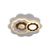 Romantic Acrylic Blossom Ceiling Mount Flush Light In White For Adult Bedroom