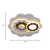Romantic Acrylic Blossom Ceiling Mount Flush Light In White For Adult Bedroom