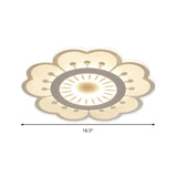 Modern Acrylic Petal Led Ceiling Light: Elegant Flush Mount For Girls Bedroom