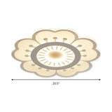 Modern Acrylic Petal Led Ceiling Light: Elegant Flush Mount For Girls Bedroom
