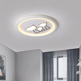 Nordic Acrylic Led Flush Mount Ceiling Light For Living Room White / Warm Round