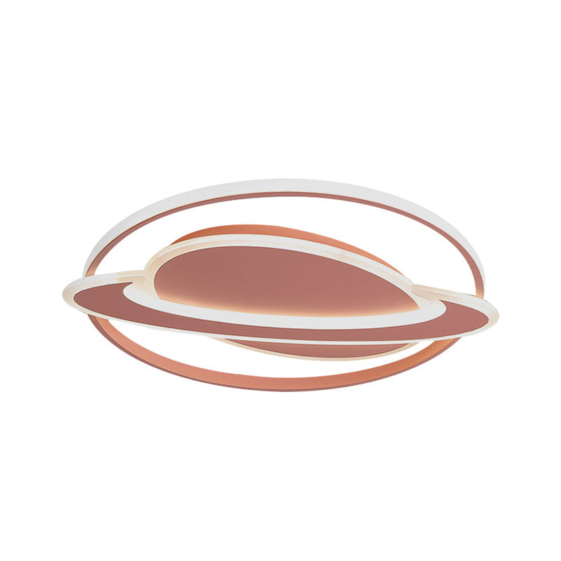 Contemporary Planet Ceiling Light: Stylish Acrylic Flush Mount For Bedrooms