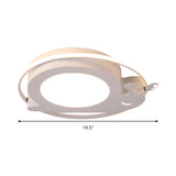 Metallic Snail Led Ceiling Lamp For Kindergarten With Acrylic Finish