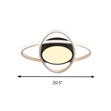 Contemporary Black Acrylic Flush Ceiling Light - Led Lamp For Study Room