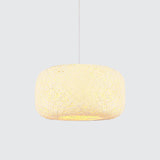 Colorful Drum Pendant Macaron Light For Bistro - Red/Pink/Orange