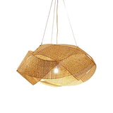 Contemporary Bamboo Pendant Light - Beige 16/19.5/27.5 W For Dining Room Ceiling