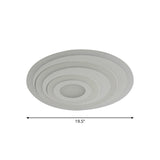 Simple White Led Flush Ceiling Light - 19.5/31.5/39 Wide Warm/White