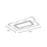 Modern Acrylic Led Flushmount Light In White - Available Various Sizes