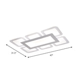 Modern Acrylic Led Flushmount Light In White - Available Various Sizes
