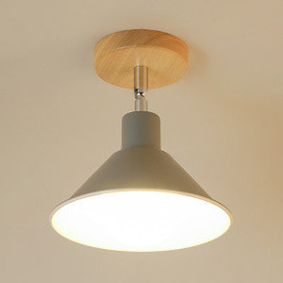 Modern Pink & Orange Ceiling Light: Stylish Semi-Flush Mount For Corridor Grey