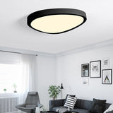 Macaron Loft Acrylic Triangle Led Flush Ceiling Light For Baby Room - Candy Colored Lamp Black /