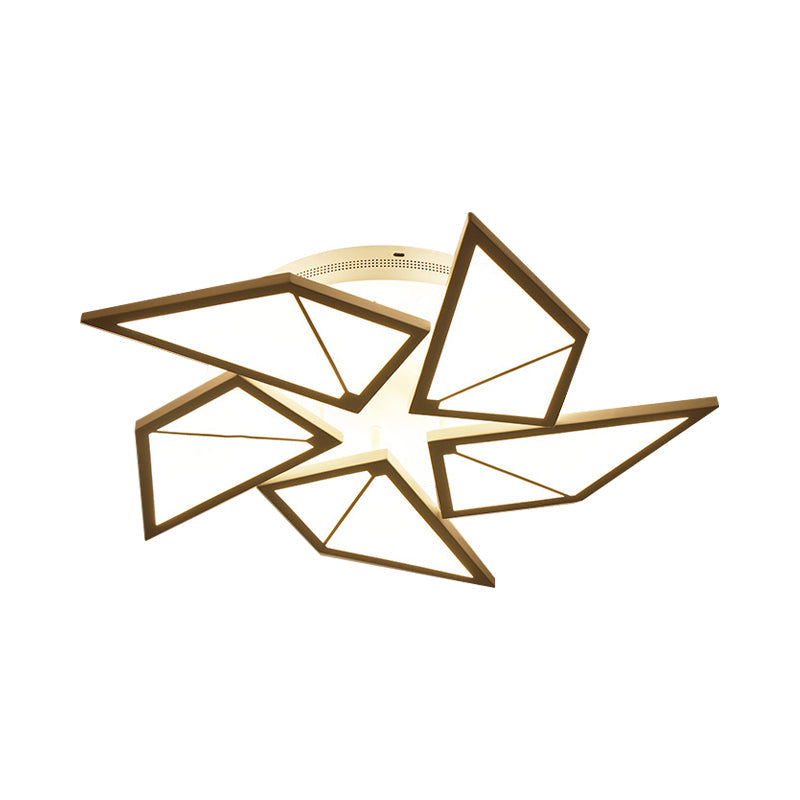 White Led Flush Ceiling Light: Acrylic Tangram-Shaped Innovatively Designed For Baby Room