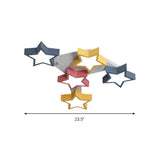 Stylish Acrylic Starry Flush Ceiling Light For Kids Bedroom - Nordic Style With Colorful Led