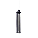 Iron Tube Pendant Light - Industrial 1-Light Down Lighting Fixture For Restaurants/Ceiling Black
