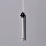 Iron Tube Pendant Light - Industrial 1-Light Down Lighting Fixture For Restaurants/Ceiling Black