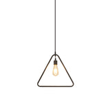 Modern Black Iron Pendant Light Fixture With Flower/Square/Round Frame - Perfect For Over Table