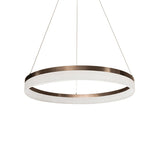 Minimalistic Brown Acrylic Led Pendant Light Kit For Bedroom - 1/2/3-Tier Circle Chandelier