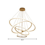 Minimalist Acrylic White Led Pendant Chandelier - Circular 2/3/4-Tier Ceiling Hang Light For Dining