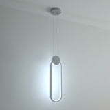 Minimalist Acrylic Hanging Ceiling Light: Oval Round Square Pendant Lighting In Black/White For