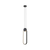 Minimalist Acrylic Hanging Ceiling Light: Oval Round Square Pendant Lighting In Black/White For