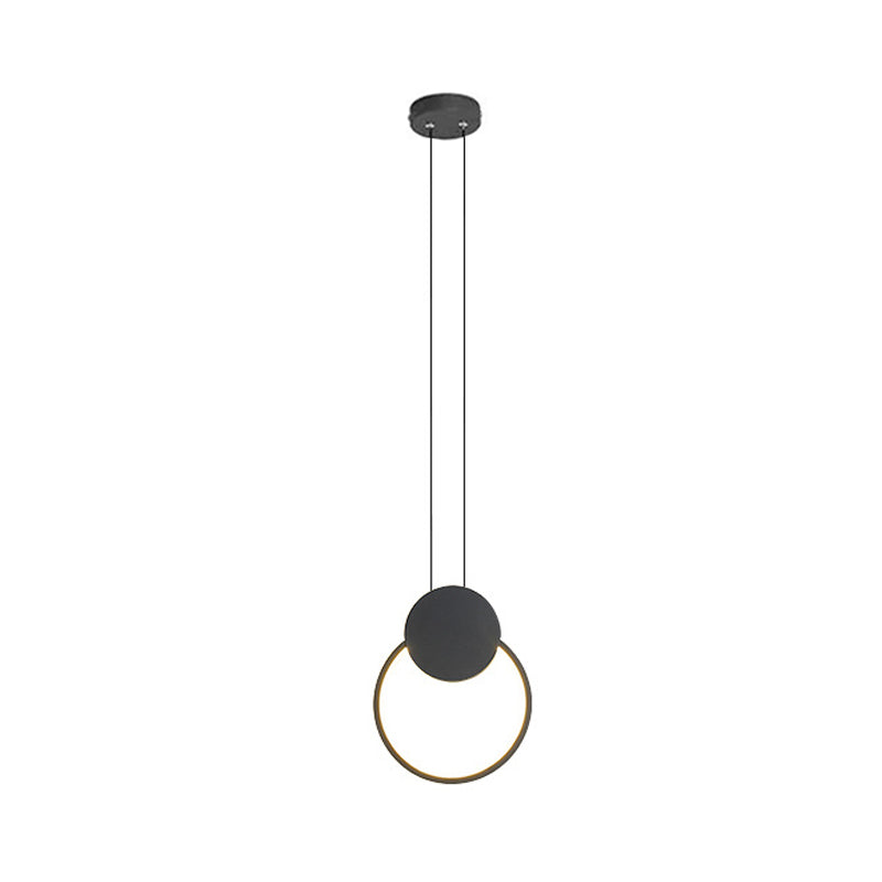Minimalist Acrylic Hanging Ceiling Light: Oval Round Square Pendant Lighting In Black/White For