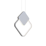 Minimalist Acrylic Hanging Ceiling Light: Oval Round Square Pendant Lighting In Black/White For